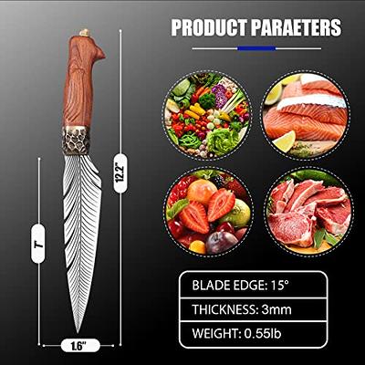 OAKSWARE Bird Beak Paring Knife, 2.75 Inch Peeling Knives German Stainless  Steel Small Curved Fruit Knifes, Razor Sharp Kitchen Pairing Knives with