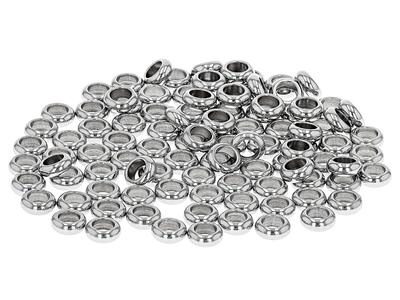 Stainless Steel Flat Round Large Hole Spacer Beads appx 100 Pieces Total -  Yahoo Shopping