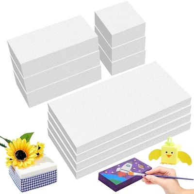 12-Pack Foam Block, Square Polystyrene Foam Brick for Sculpture DIY, 4 x 4 x 2