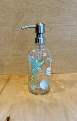 ALELION Glass Dish Soap Dispenser for Kitchen - 16 OZ Hand Soap