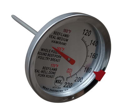 Mainstays NSF Approved Meat Thermometer with 2.2x 2.2 Round Tempered  Glass Transparent Display - Yahoo Shopping