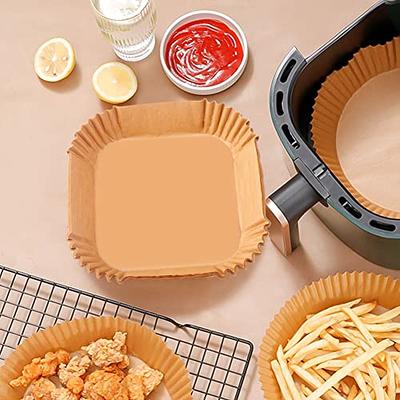 Air Fryer Liners Disposable 100pcs Air Fryer Parchment Paper 8 inch (Fit 5-8 qt) Non-Stick Oil Paper for Air Frying, Baking, Microwave Oven Baking