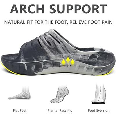GPOS Mens Sport Recovery Sandals Plantar Fasciitis Thick Cushion