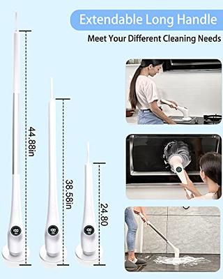  Cordless Electric Spin Scrubber,Cleaning Brush Scrubber for  Home, 400RPM/Mins-8 Replaceable Brush Heads-90Mins Work Time,3 Adjustable  Size,2 Adjustable Speeds for Bathroom Shower Bathtub Glass Car : Health &  Household