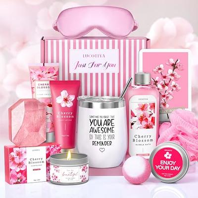 Exotic Rose Spa Gift Basket - 13 Piece Self Care Set