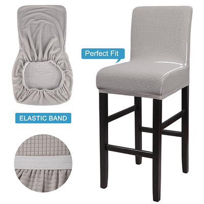 Unique Bargains Spandex Stretch Dining Chair Cover Light Blue and