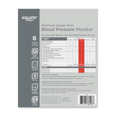 Equate Upper Arm Blood Pressure Monitor 6000 Series Wireless