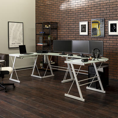  PayLessHere L Shaped Desk Corner Gaming Desk Computer