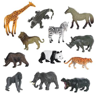 ELECLAND 16Pcs Jungle Zoo Animals Figurines, Safari Animal Figures