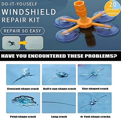 VICKJES Windshield Repair Kit, Glass Repair Fluid 4 Pcs Car Glass Repair  Kit, Windshield Crack Repair Kit, Glass Repair Fluid Quick Fix for Chips,  Cracks, Star-Shaped Crack - Yahoo Shopping