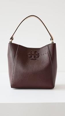 Tory Burch Fleming Raffia Bucket Bag in Red