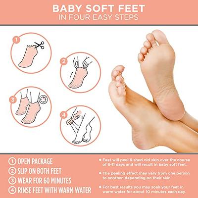 Foot Peel Mask Exfoliating - Baby Peeling Scrub Mask Dead Skin Cells Remover Repairs Rough Heels - Get Silky Soft Feet - Moistur