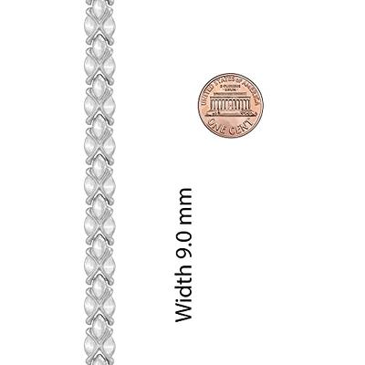 LIFETIME JEWELRY Diamond Cut Floral Link Bracelet for Men and