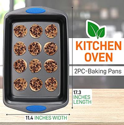 NutriChef 2-Pc. Nonstick Cookie Sheet Baking Pan - Professional