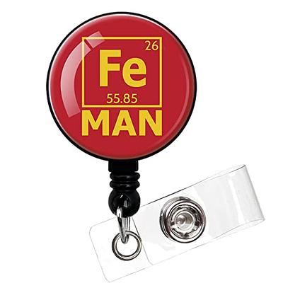 Fe Man,Funny Badge Reel，Retractable ID Card Badge Holder with Alligator Clip，Decorative  Custom Badge Holder，Nurse Badge Reel，Suitable for Nurses,Doctors,Office  Staff, Students - Yahoo Shopping