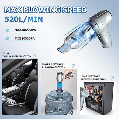 Alltope Car Vacuum Cleaner 9000Pa Powerful Suction Handheld Vacuum,  Cordless Wireless Portable Mini Car Vacuum 3 in 1 Vacuum Cleaner,  Lightweight USB