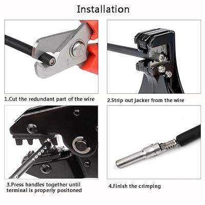 haisstronica Crimping Tool Set 6PCS-Ratchet Wire Crimping Tool