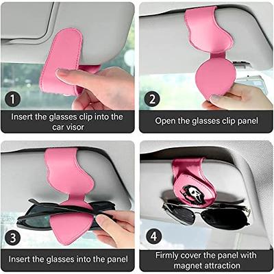  KIWEN Sunglasses Holders for Car Sun Visor, Magnetic