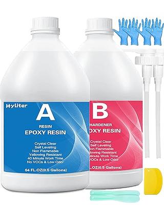 Hyliter Epoxy Resin Kit, Upgraded 1 Gallon Clear Resin Epoxy Food