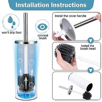  Toilet Brush and Holder, Compact Size Toilet Bowl