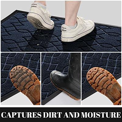 Yimobra Durable Front Door Mats, Heavy Duty Water Absorbent Mud