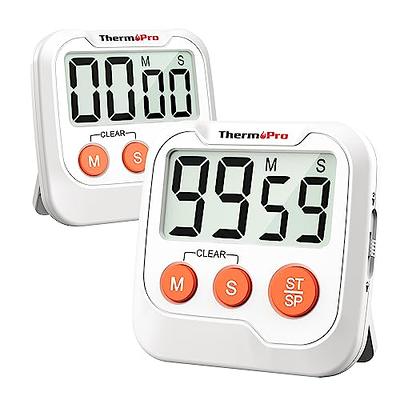 Kitchen Timer for Cooking, Digital Timer for Kids, Egg Timer, Magnetic  Stopwatch Clock Timer for Classroom, Teacher, Study, Exercise, Oven, Baking,  Desk - AAA Battery Included - 2 Pack 