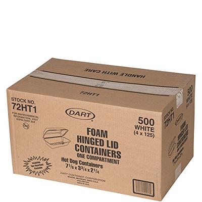 Dart 32MJ48 32 oz. White Foam Food Container - 500/Case