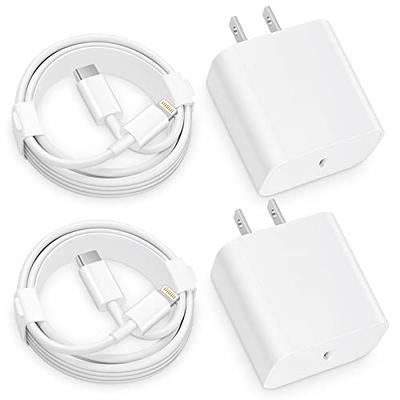 iPhone Fast Charger Block, Apple MFi Certified 40W Dual Port USB C Wall  Charger Plug with 2 Pack 6ft Lightning Cord, Type C Adapter for Apple  iPhone 14/13/12/11/Pro/Max/Mini/XR/X/8/iPad Case 