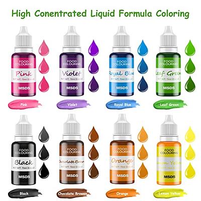 12 Color Cake Food Coloring Set, Food Grade Vibrant Food Color Liquid Dye  Tasteless for Baking, Icing, Easter Egg, Fondant, Cooking, Slime Making DIY