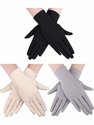 3 Pairs UV Gloves Sun Protection Women Driving Gloves Summer