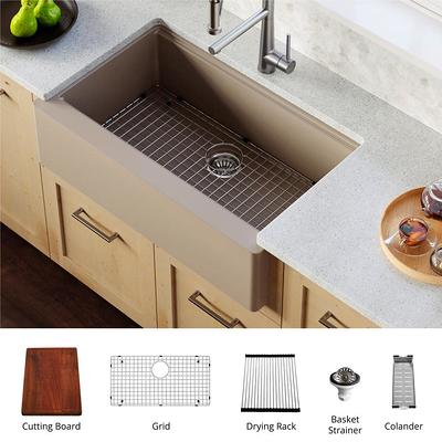 Farmhouse Double Bowl  Concrete Apron Front Kitchen Sink