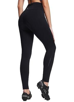 Womens Black Winter Thermal Padded Cycling Tights