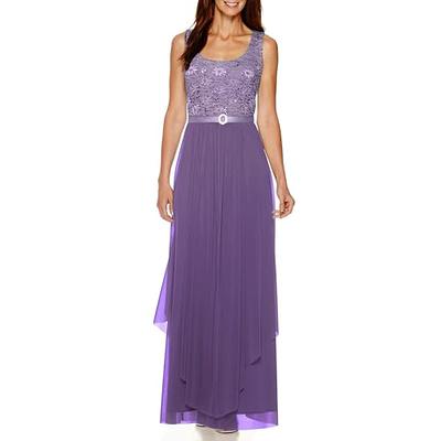 R&m Richards Lace Maxi Evening Dress in Blue