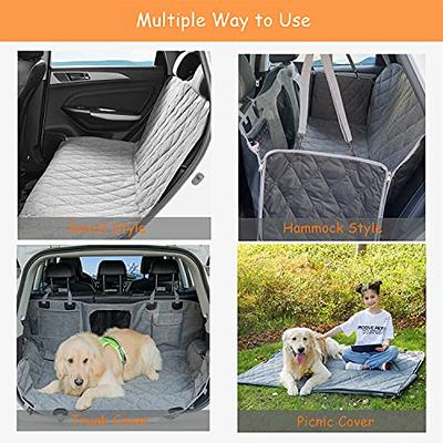 Dog Hammock for Car with Mesh Window, 600D Oxford Waterproof Nonslip  Durable Seat Protector for Back Seat for Car Truck SUV(54 W x 58 L) 