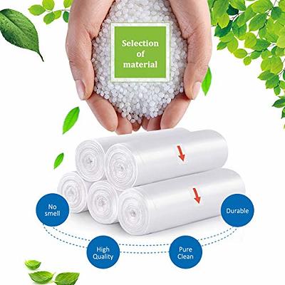 1.6 Gallon 220 Counts Strong Trash Bags Garbage Bags, Bathroom Trash Can  Bin Liners, Small Plastic Bags for home office kitchen, Clear