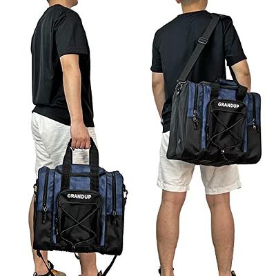 Athletico Bowling Bag for Single Ball - Single Ball Tote Bag with Padded Ball Holder - Fits A Single Pair of Bowling Shoes Up to Mens Size 14 (Black)