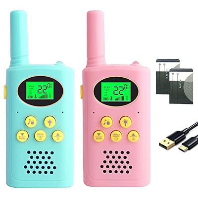 KIDS WALKIE TALKIES Handheld Rechargeable 2-Way 22 Channels Long Range  QNIGLO