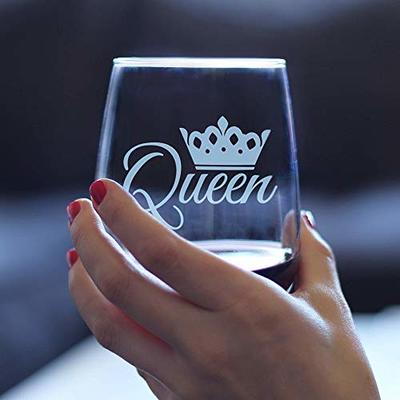 Queen – Cute Funny Stemless Wine Glass, Large Glasses, Etched Sayings, Gift  Box - Yahoo Shopping