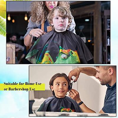 Delkinz Barber Cape Large Size with Adjustable Snap Closure waterproof Hair  Cutting Salon Cape for men, women and kids black - 51x59 Inch (Pack of 1)