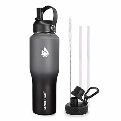 18/24oz Water Bottle Stainless Steel Cup Thermos Portable Cold And Hot  Coffee Travel Gym Mug With Lid And Straw For The Car