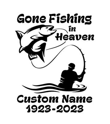 Personalized In Memory Of Dad Fishing Fisherman Bass Fish RIP Car