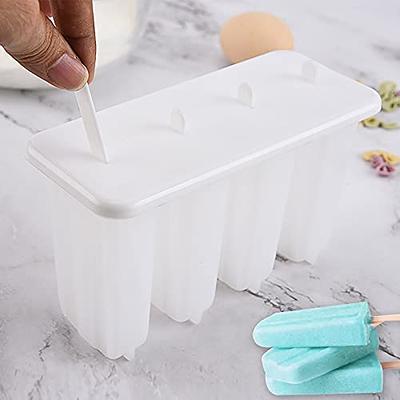 Popsicle Molds Set of 2, Ice Pop Molds Silicone 4 Cavities Ice Cream Mold  Oval Cake Pop Mold for DIY Popsicle, Clear Popsicle Ice Cream With Lid  Popsicle Ice Box - Yahoo Shopping