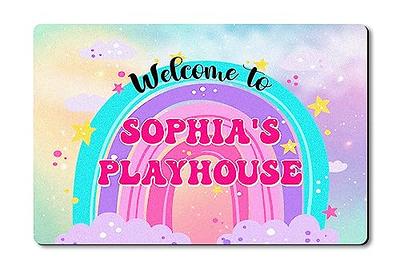 Personalized Kid's Playhouse Welcome Mat Custom Door Mat Outdoor