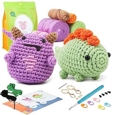 Cadeya Crochet Kit for Beginners, Crocheting Bags Kits with Step-By-Step  Video Tutorials, Knitting Starter Pack for Adults and Kids - Yahoo Shopping