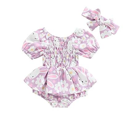 Summer Newborn Baby Girls Clothes New Born Princess Ruffle Romper