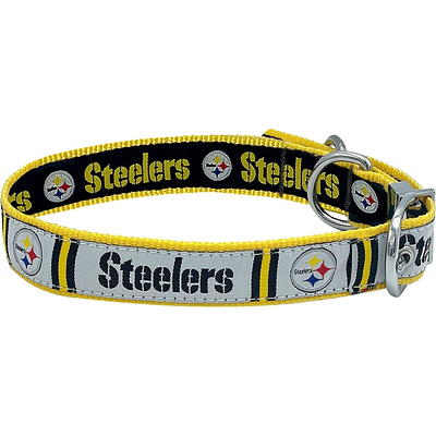 Pets First Pittsburgh Steelers Satin Dog Collar, Small
