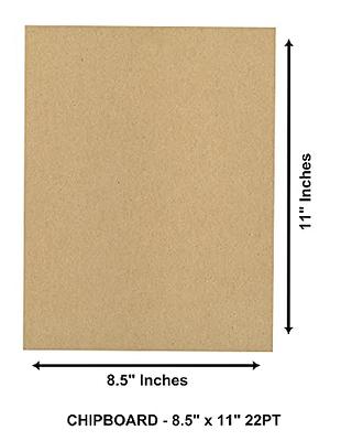 Chipboard Sheets 8.5 x 11 - 100 Sheets of 22 Point Chip Board for Crafts - This Kraft Board Is A Great Alternative to MDF Board and Cardboard