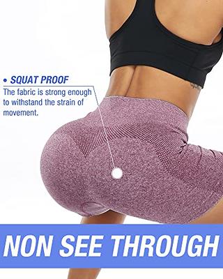 NORMOV Seamless Workout Shorts Women,High Waist Spandex Gym Shorts,Tummy  Control Yoga Shorts(A,Wine Red,M) - Yahoo Shopping