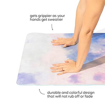 POPFLEX by Blogilates Heart in the Clouds Vegan Suede Yoga Mat With Strap -  Ultra Absorbent Exercise Mat - Non Slip Yoga Mat - Large Yoga Mat for Women  - Wide Yoga