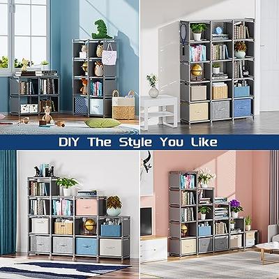 Cozy Castle Wood Bookshelf, 3-Tier Open Shelf Bookcase, 10 Cube Storage  Organizer with Anti-Tilt Device, Freestanding Book Storage Shelves for